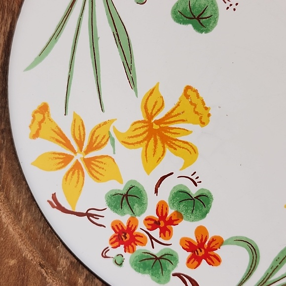 Vintage Mid Century Modern Wood Cheese Charcuterie Board - Retro ceramic tile - Picture 14 of 16